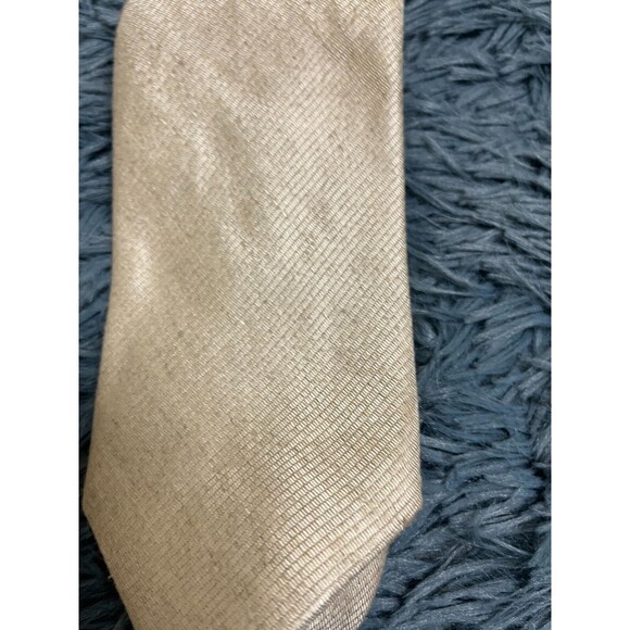 Ermenegildo Zegna Light Beige Silk Tie NWT - Picture 2 of 5